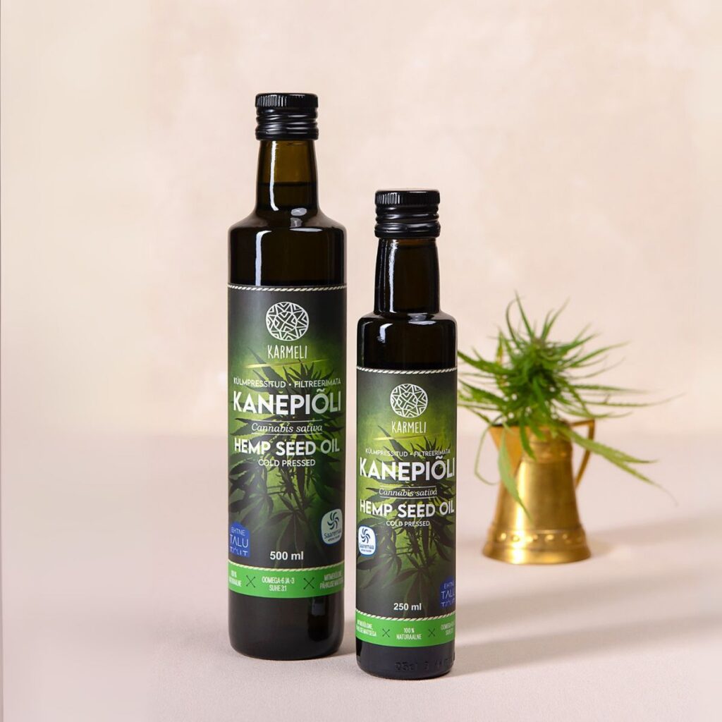 Karmeli külmpressitud kanepiseemneõli, 250ml